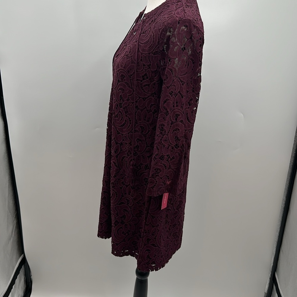 NWT Xhileration maroon lace a-line mini dress size small - Picture 6 of 9